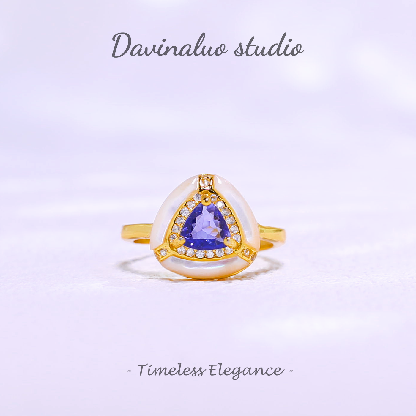 Bague de luxe Vintage en argent S925, Tanzanite naturelle légère, TSR020