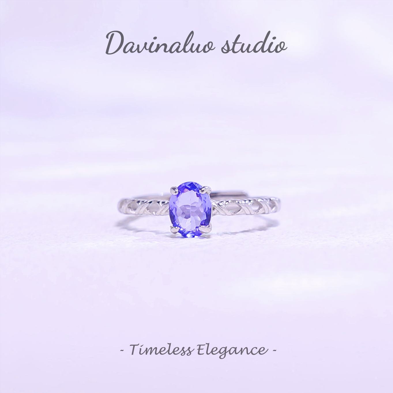 Bague en argent S925, Tanzanite naturelle, Simple, chou, TSR022