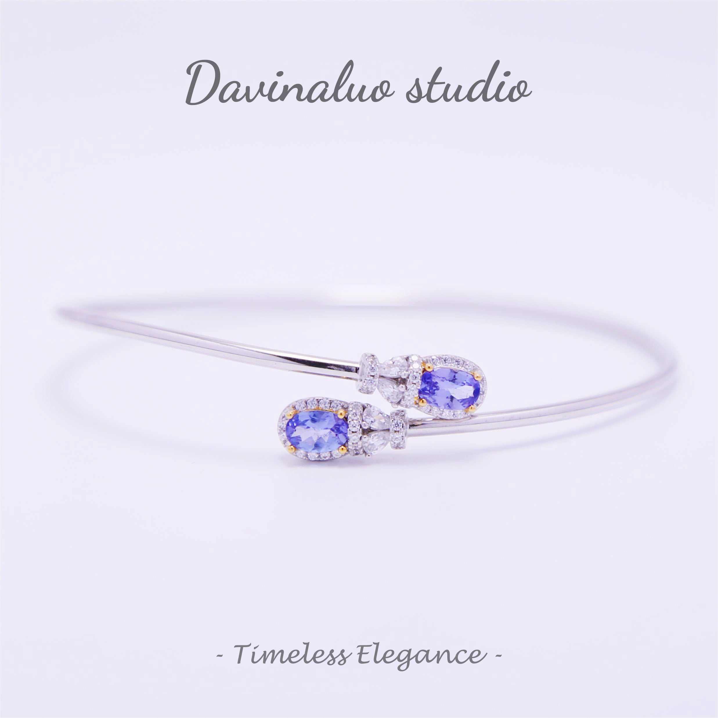 Bracelet exquis en argent S925, Tanzanite naturelle, à la mode, TSB007