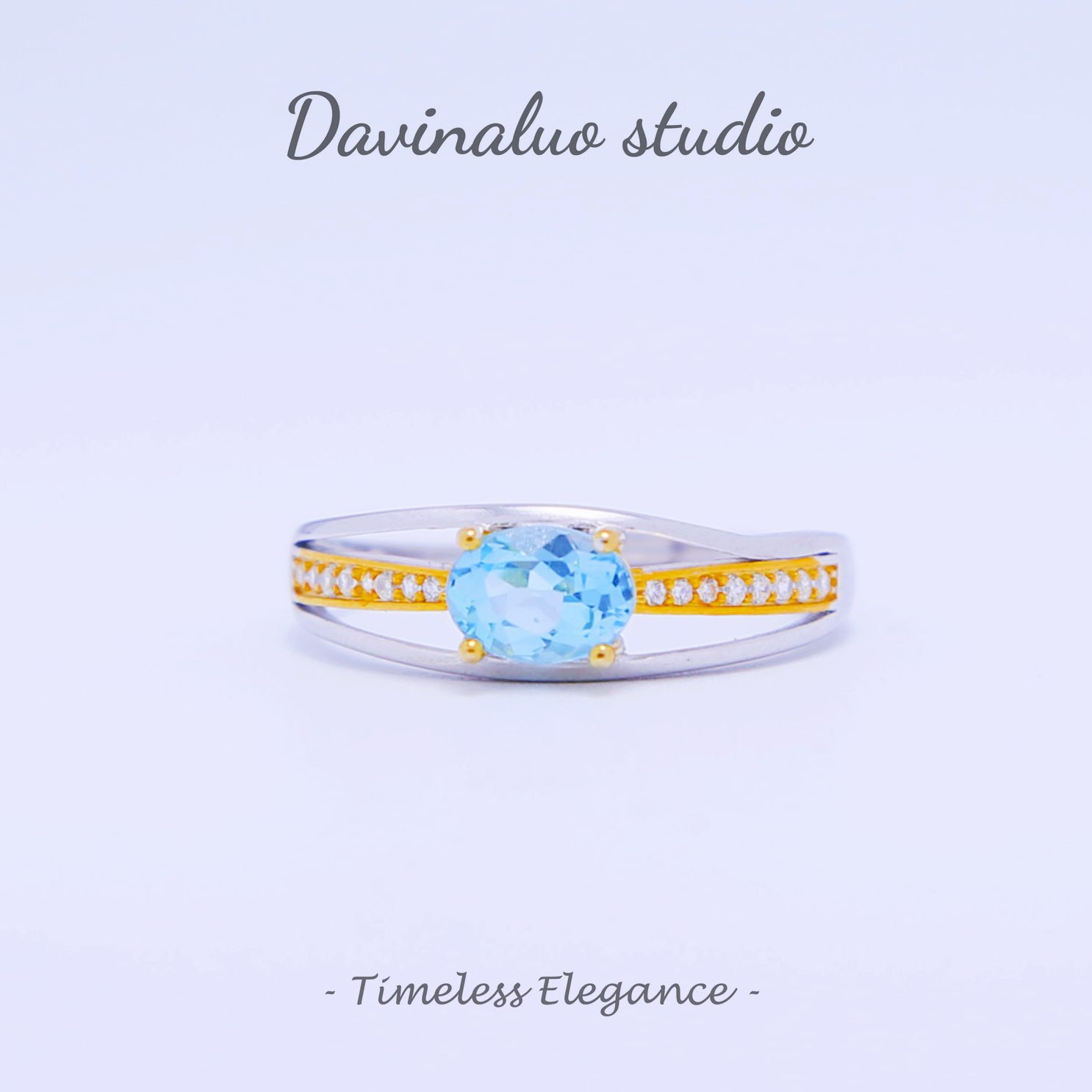 Bague de tempérament Simple en argent S925, topaze naturelle, TPSR010