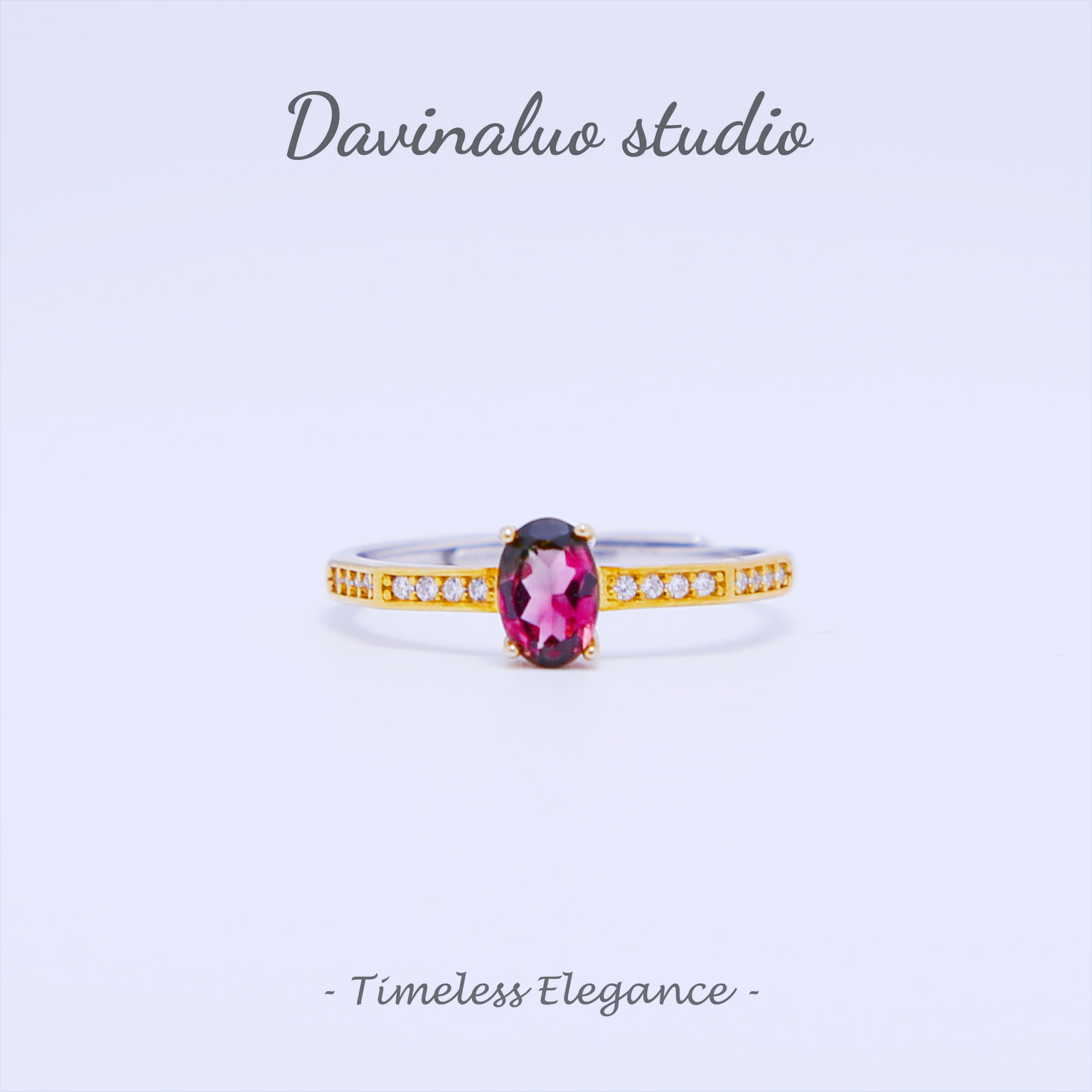 Bague Simple en argent S925, Tourmaline naturelle, mode, BXR003