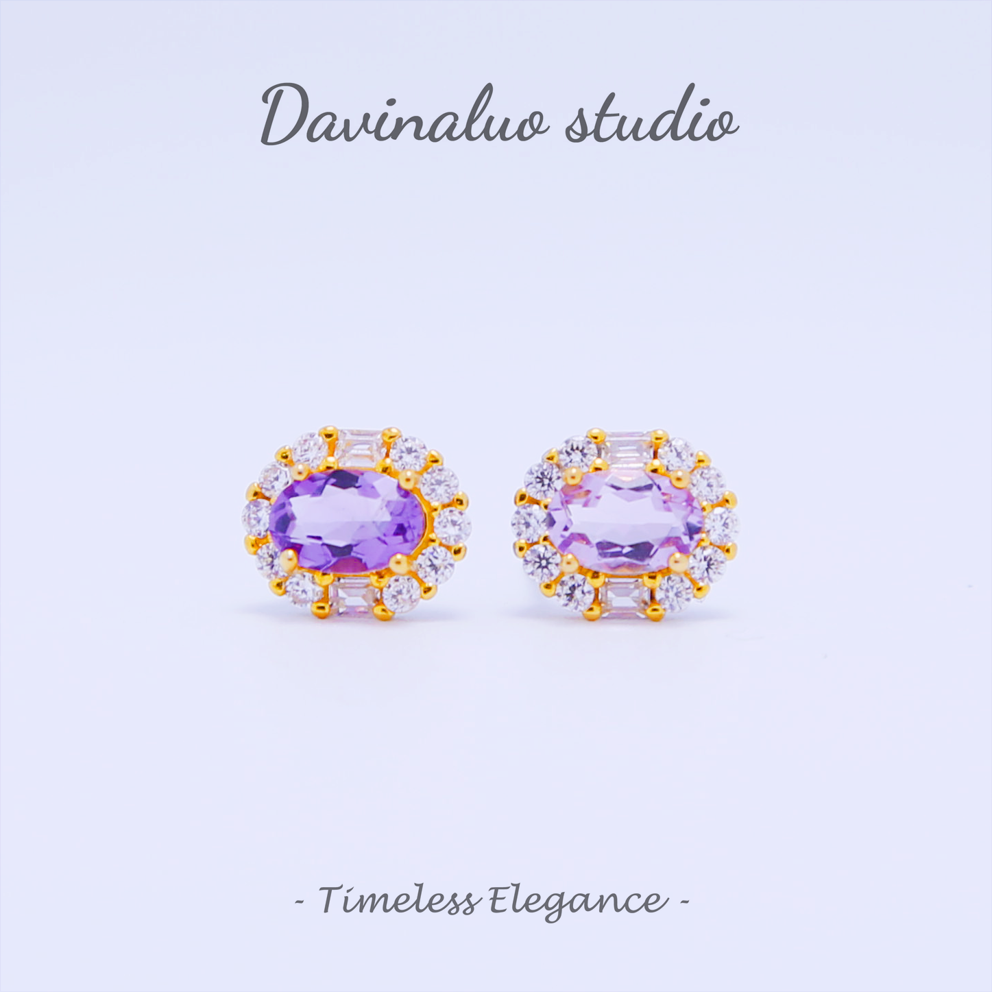 Boucles d'oreilles violettes en argent S925, améthyste naturelle, tempérament, ZJE003