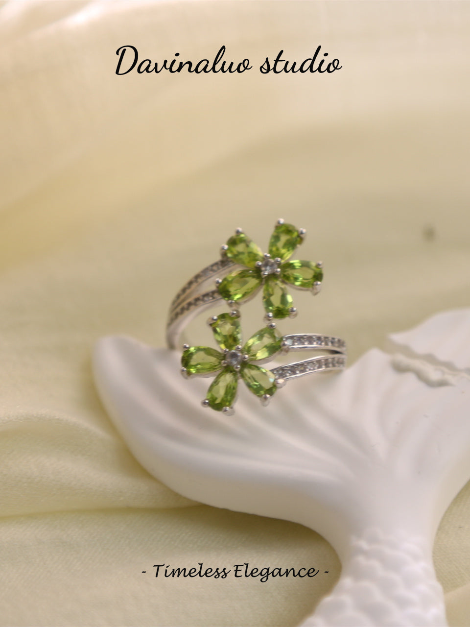 S925 Silver Peridot Ring 041107663