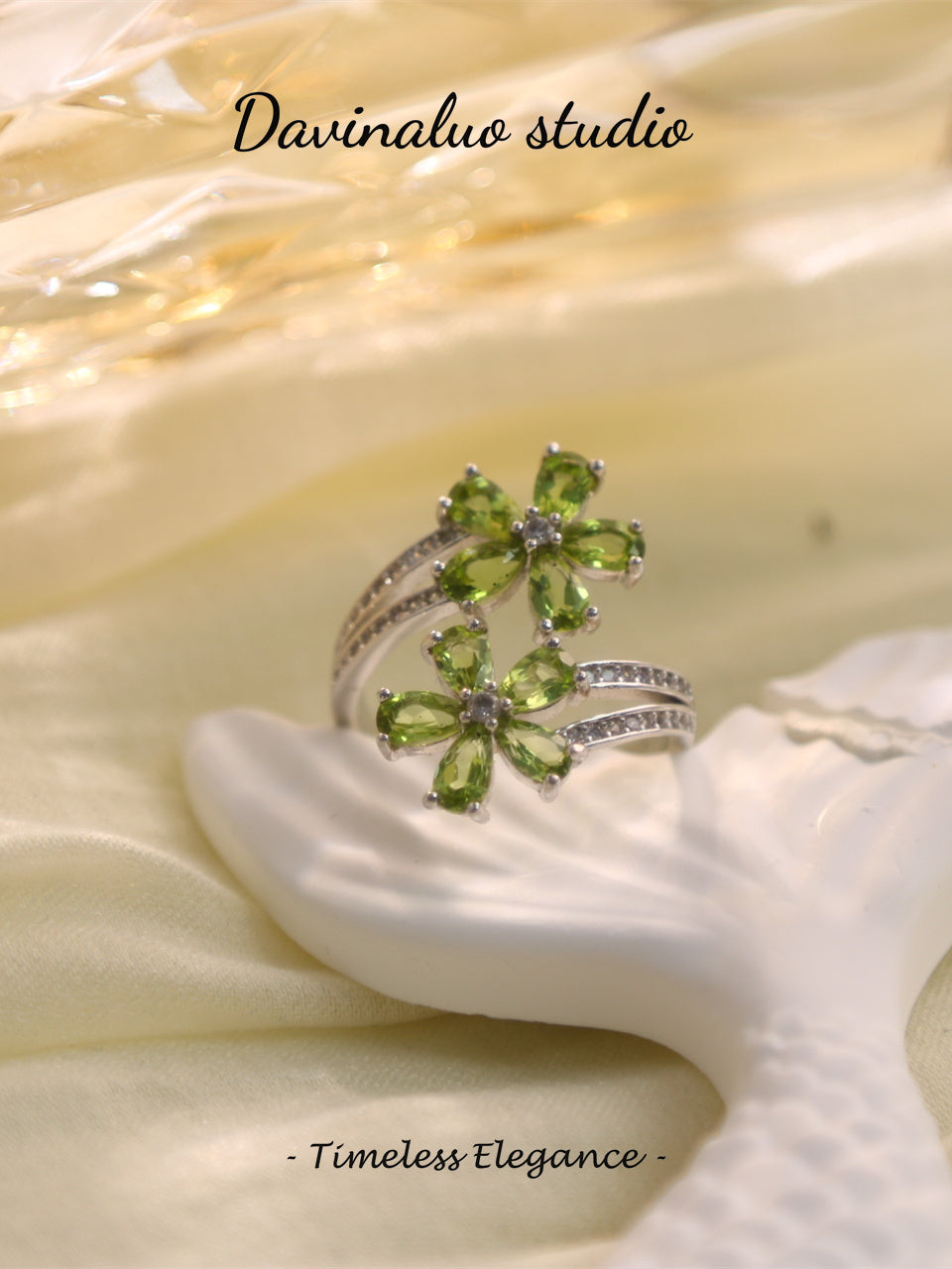 S925 Silver Peridot Ring 041107663