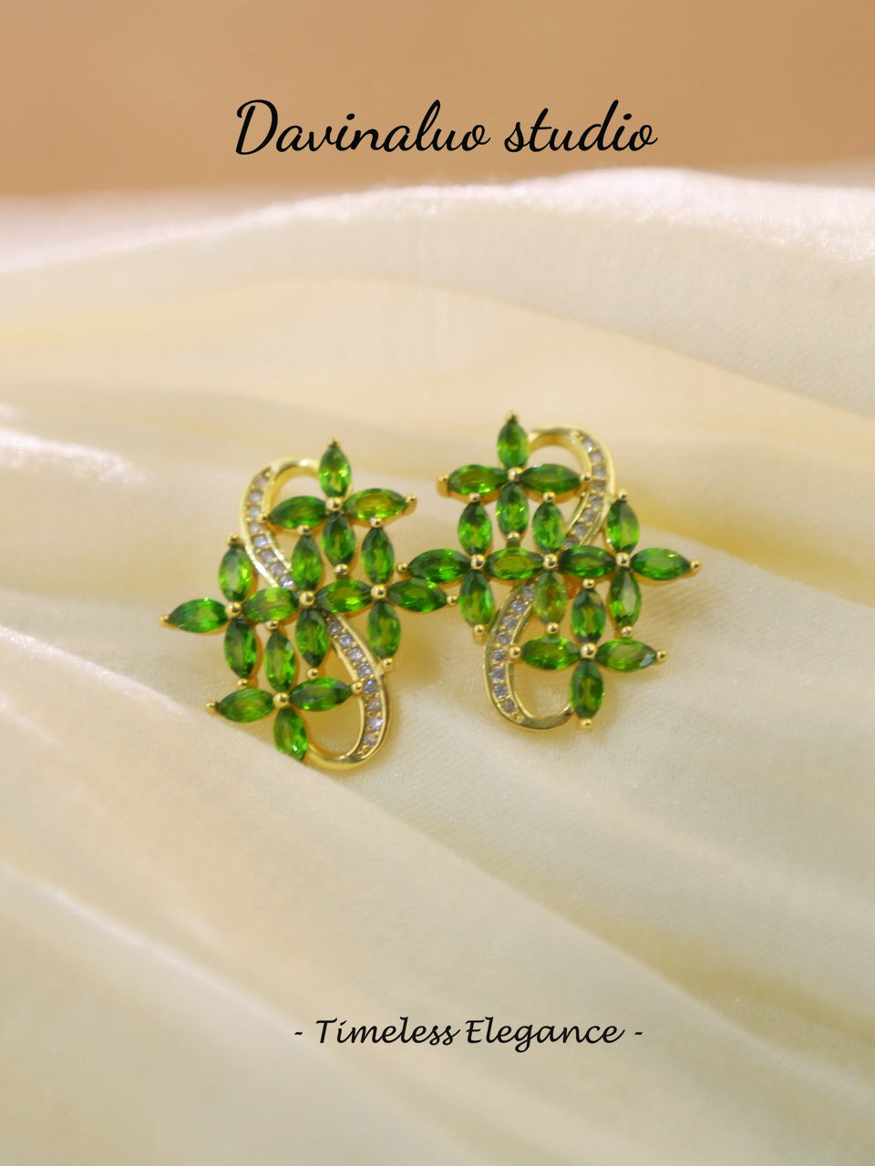 S925 Diopside Earrings 041124342