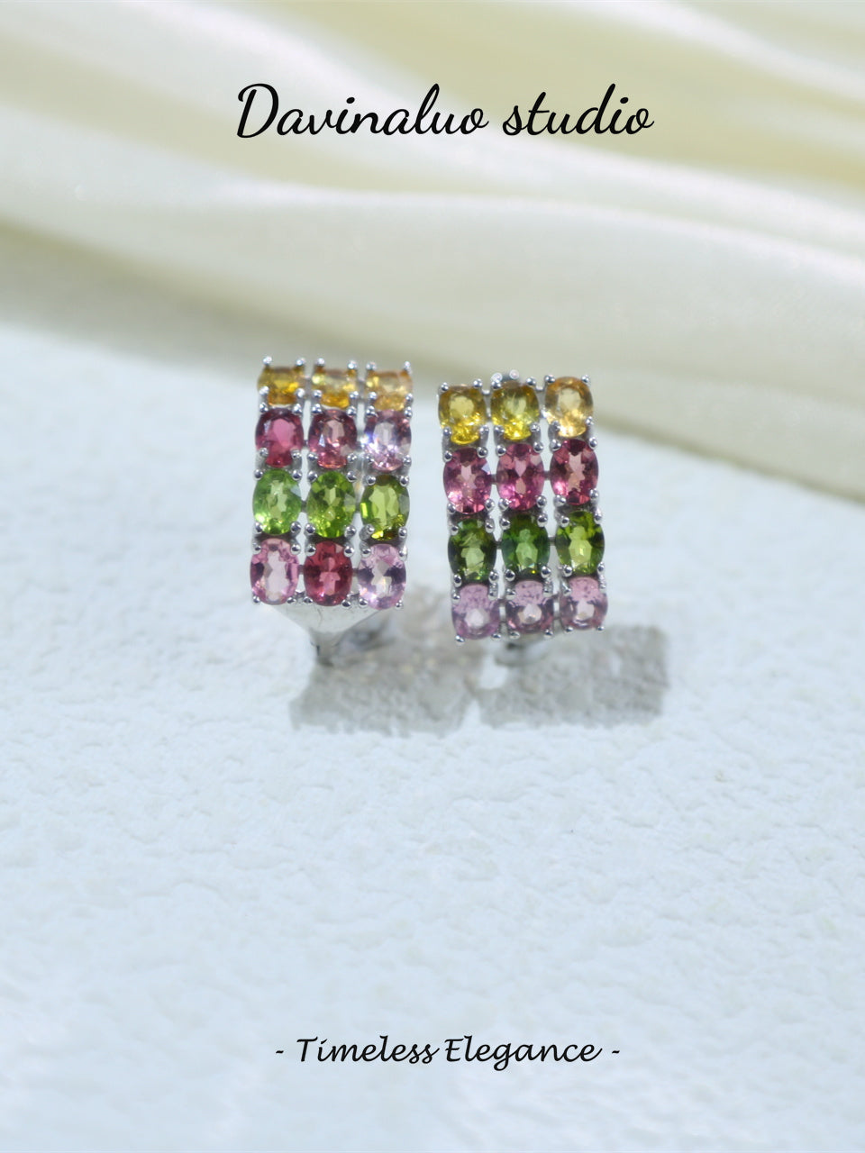 S925 Silver Multiple Gemstones Earrings 041124333