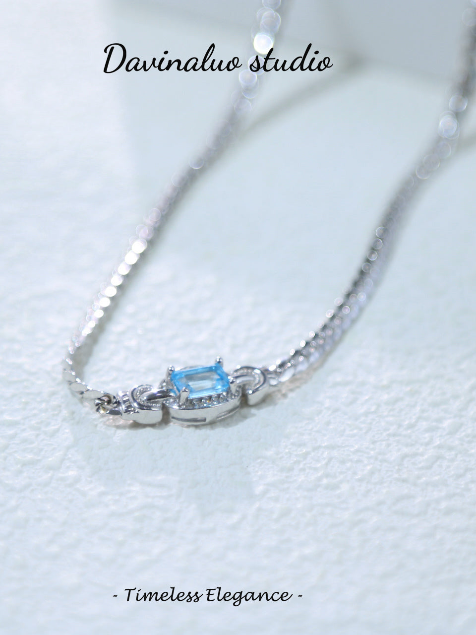 S925 Silver Topaz Necklace 071225424