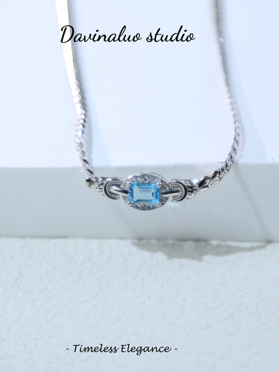 S925 Silver Topaz Necklace 071225424