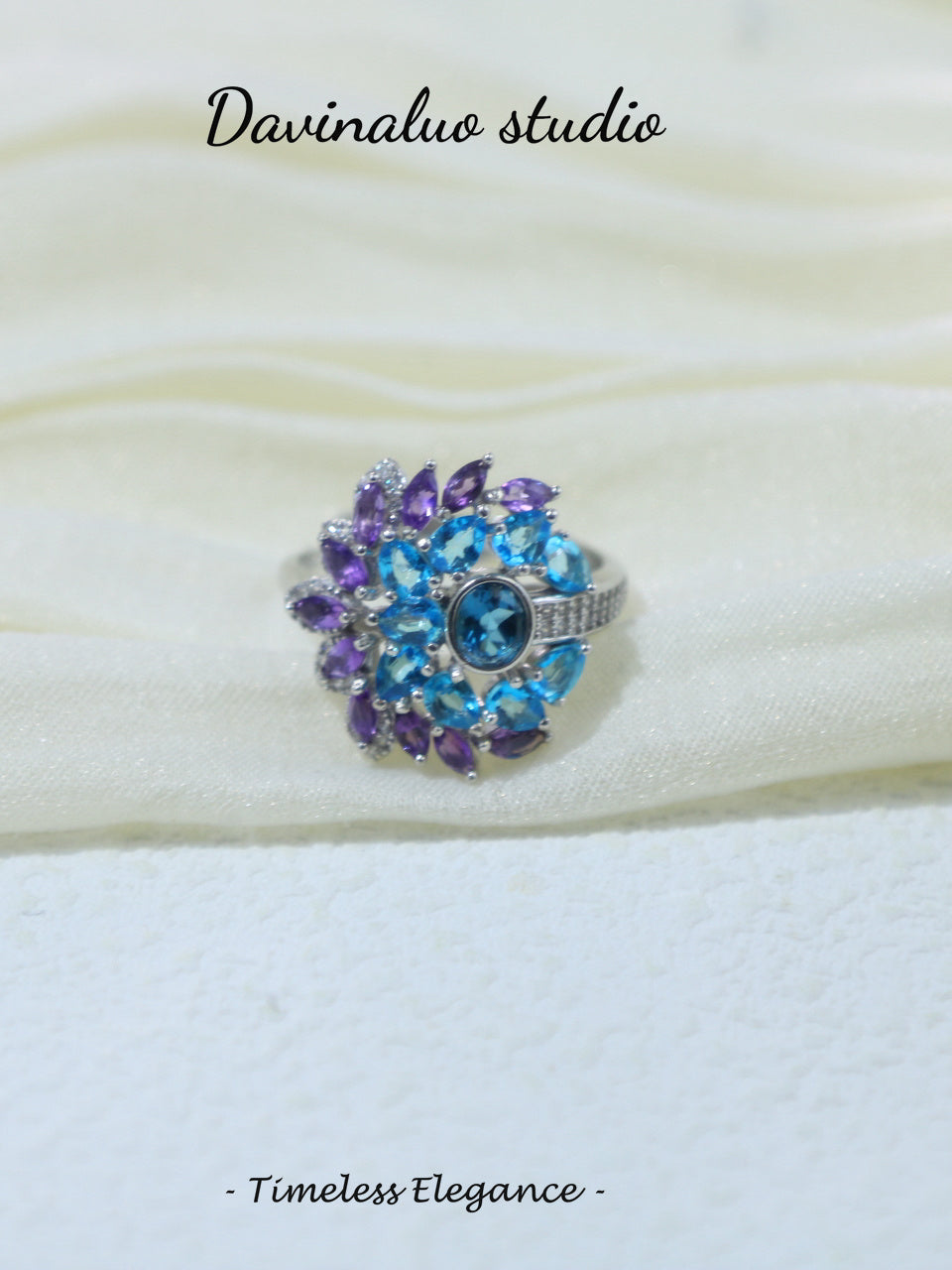 S925 Silver Colorful Ring 041206140