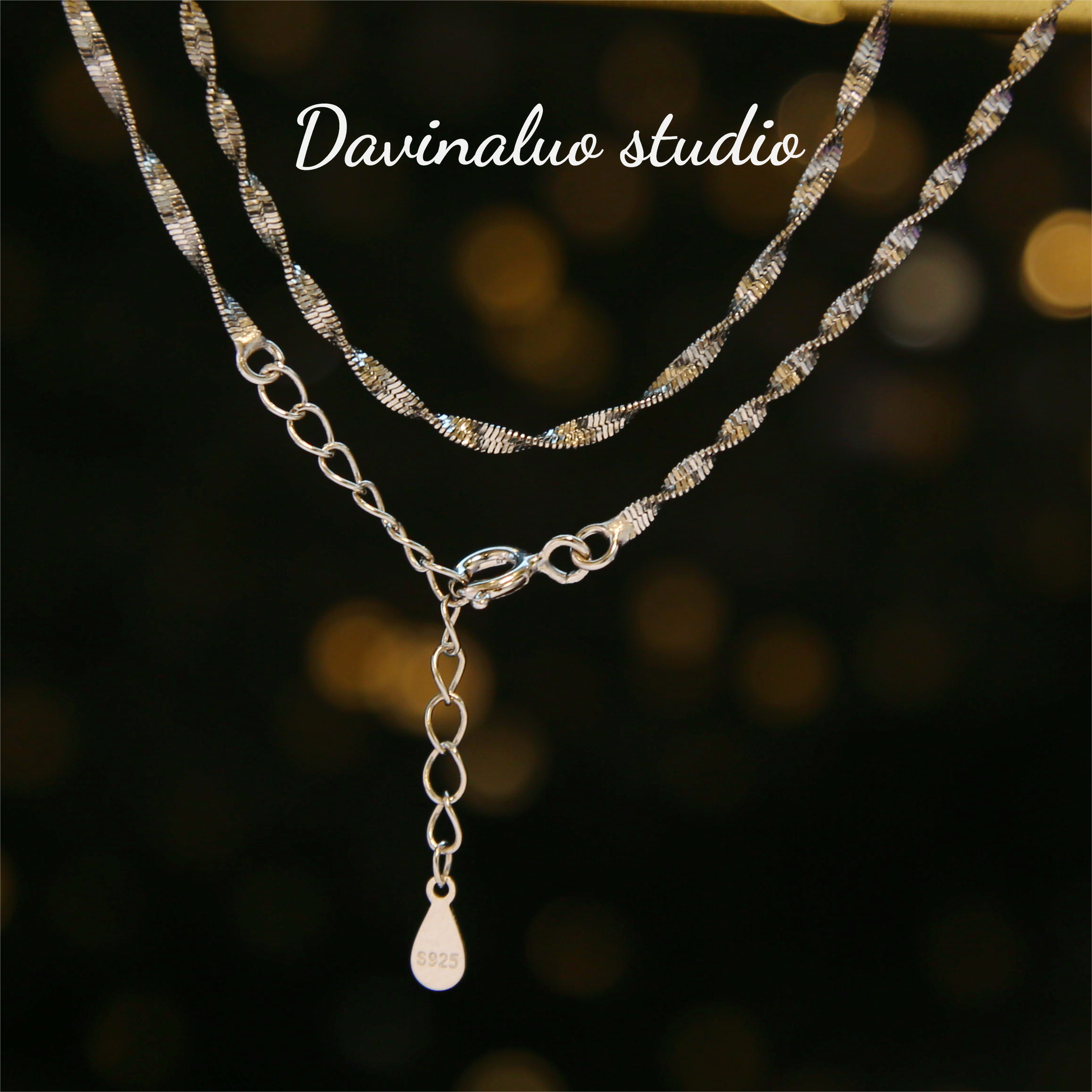 S925 Sterling Silver Chain SC003 45CM+5CM