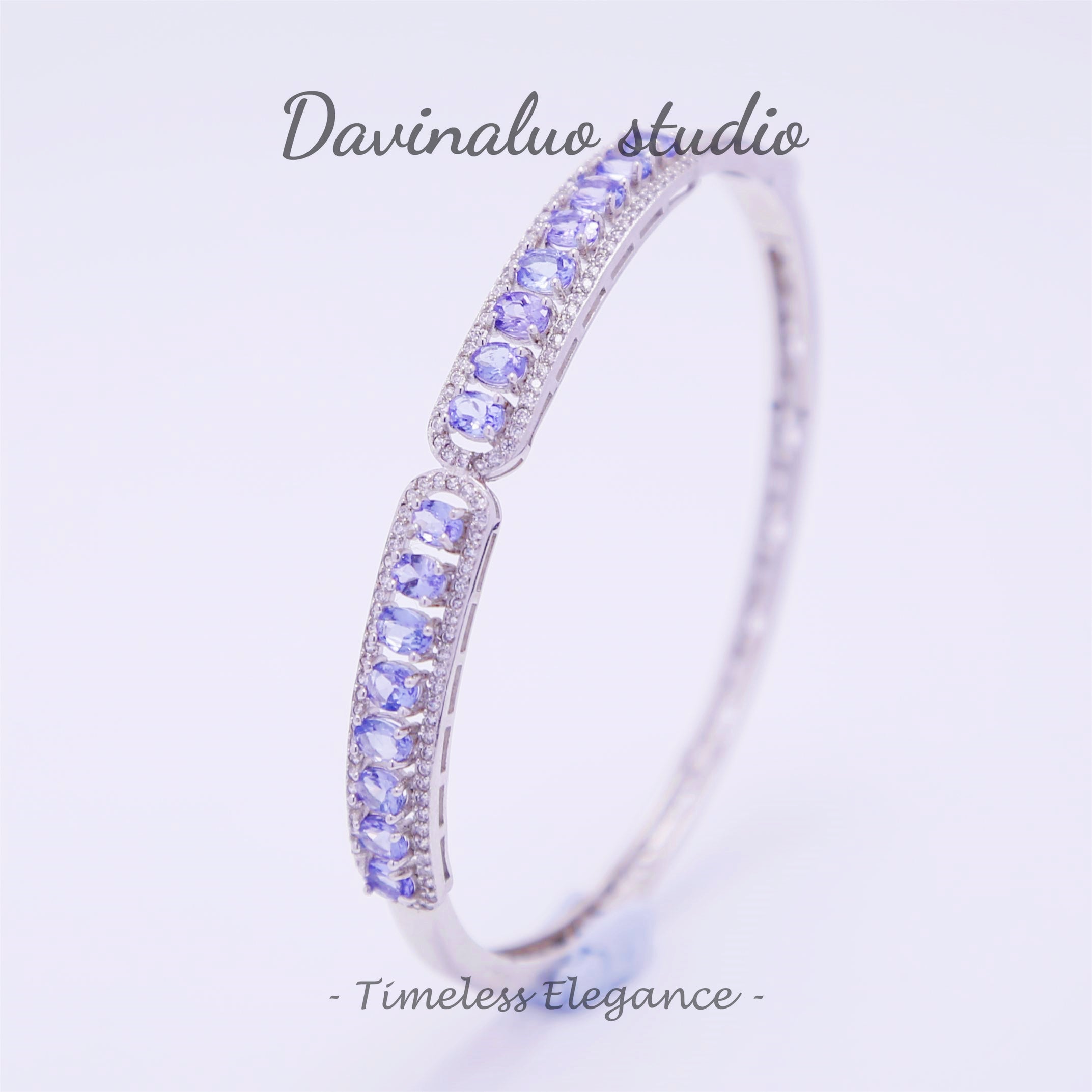 Bracelet de tempérament en Tanzanite naturelle en argent S925, à la mode, TSB003